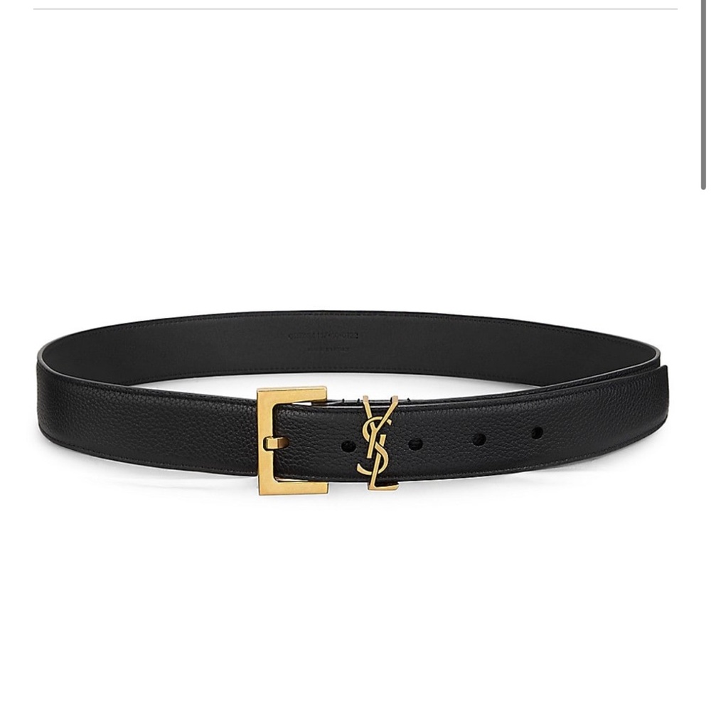 YSL Saint Laurent leather belt